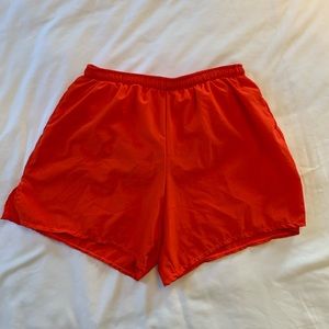 Men’s Orange Running Shorts